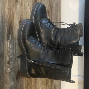 Sam Edelman Black Leather Combat Boots